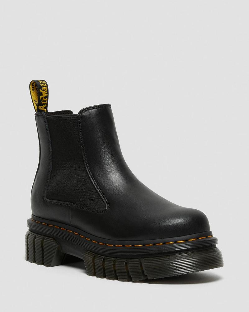 Dr Martens Audrick Nappa Leren Platform Enkellaars Heren Zwart | NL 36EBC